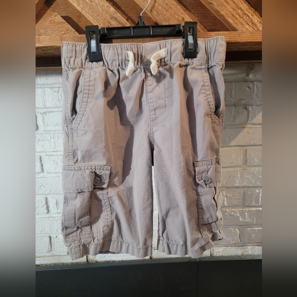 Lucky Brand Boy's Elastic Waist Pull-On Cargo Shorts, Khaki, Size S